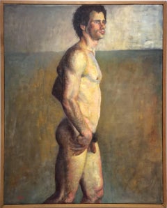 Untitled (Portrait of a Standing Male Nude, Oil on Canvas)