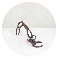 Link de chaîne (impression pigmentaire d'art en forme de cercle nautique minimaliste)