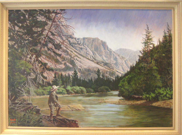 Mark Beard Landscape Painting - On The Banks of the Green River