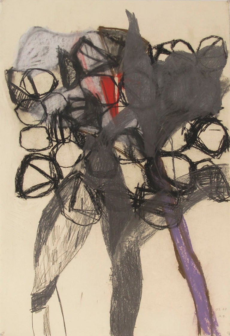Anne Francey Flower 4 Abstracted Gestural Botanical Still Life