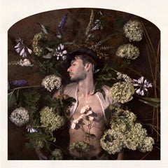 Taylor, Butterfly Bush, Pear (Staged Figurative and Floral Color Photograph)