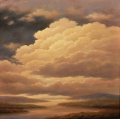 Cloud Icon XVIII (Traditional Hudson River Landscape Oil Painting on Canvas)