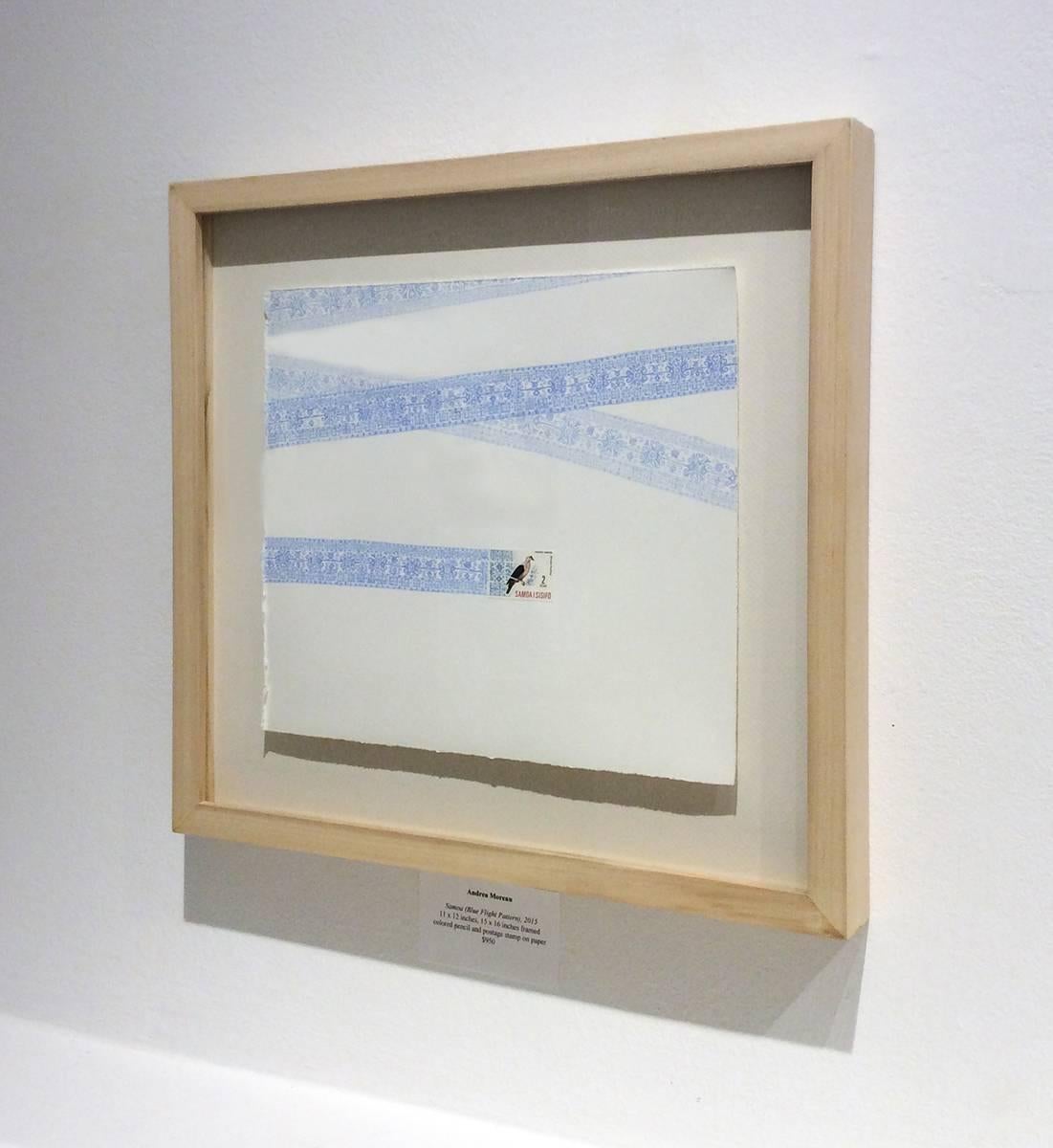 crayon de couleur et timbre-poste sur papier
11 x 12 pouces non encadré
15 x 16 pouces encadré


Ce dessin moderne et complexe au crayon de couleur a été réalisé par l'artiste américaine, Andrea Moreau, en 2015. L'artiste crée ses dessins charmants