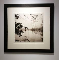 Le lac en miroir (photographie de paysage sépia prise à Louisana)