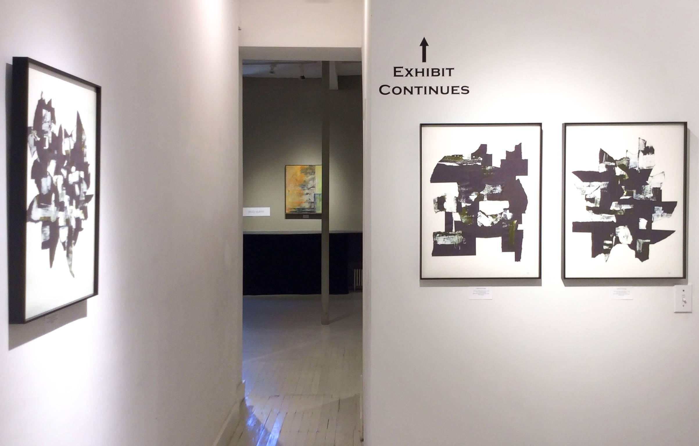 Abstraction II (Black and white paper collage with acrylic) - Contemporary Mixed Media Art by Unknown