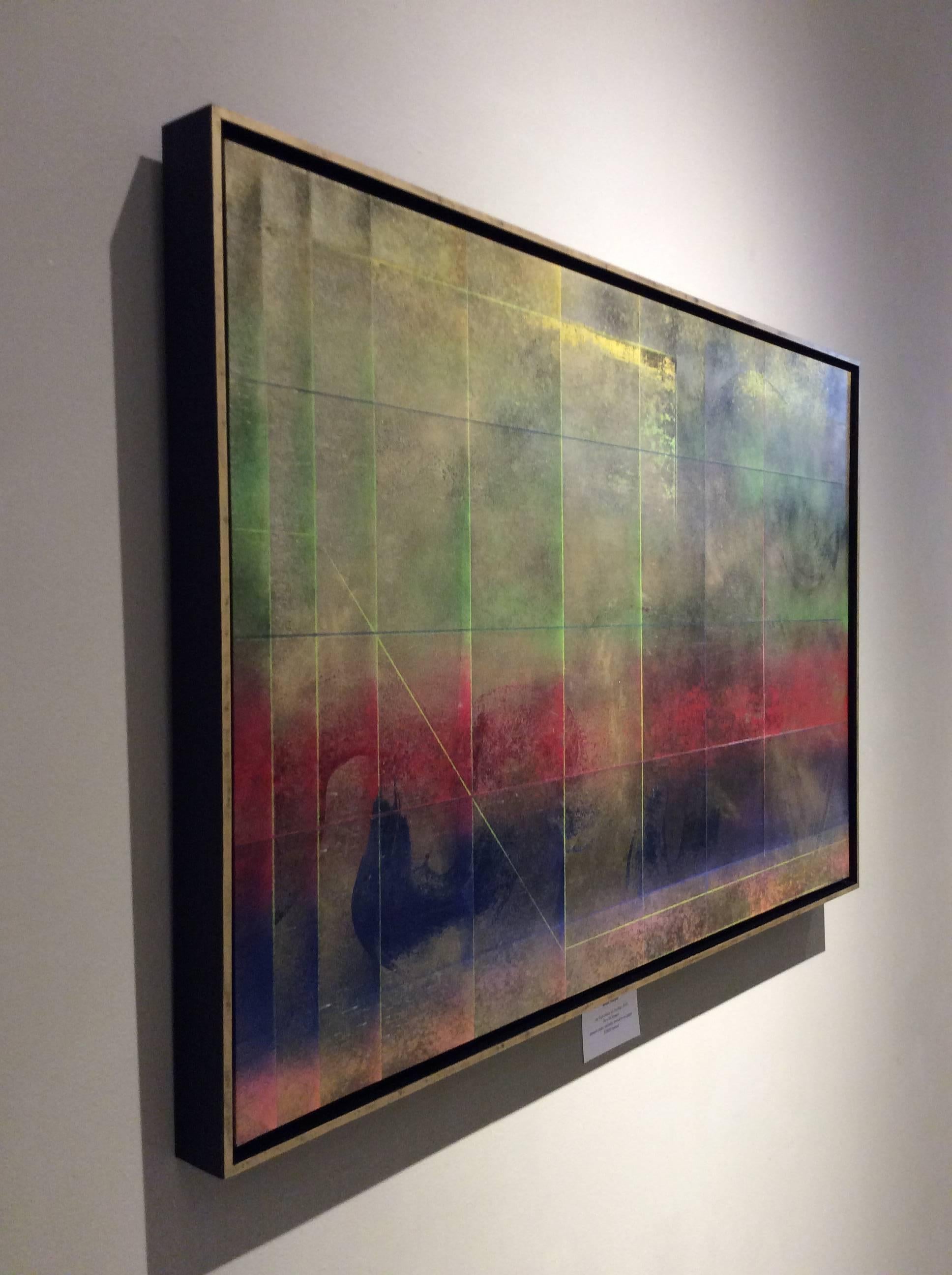 Une expérience de la sensation (peinture abstraite gestuelle colorée et métallique) - Painting de Bruce Murphy