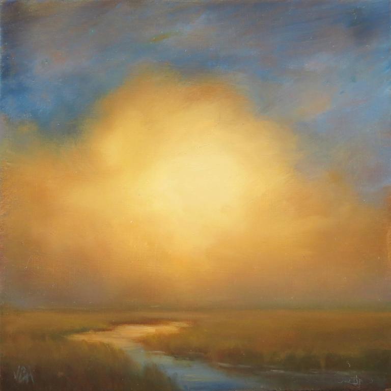 Jane BloodgoodAbrams Radiant Cloud (Small Landscape Oil Painting of