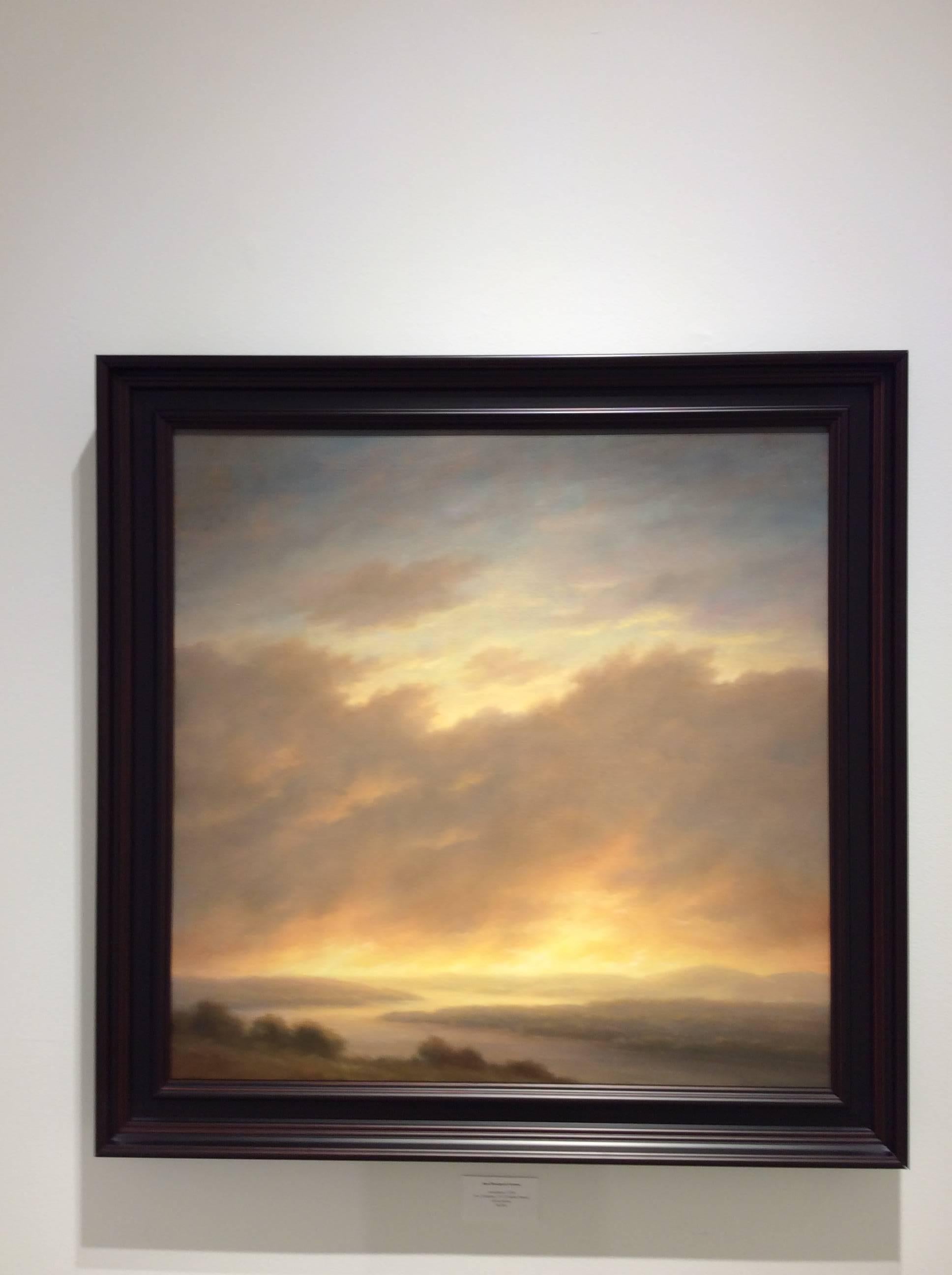 Revelation I (Hudson Valley Landscape Oil Painting in Hudson River School Style) - Brown Landscape Painting by Jane Bloodgood-Abrams