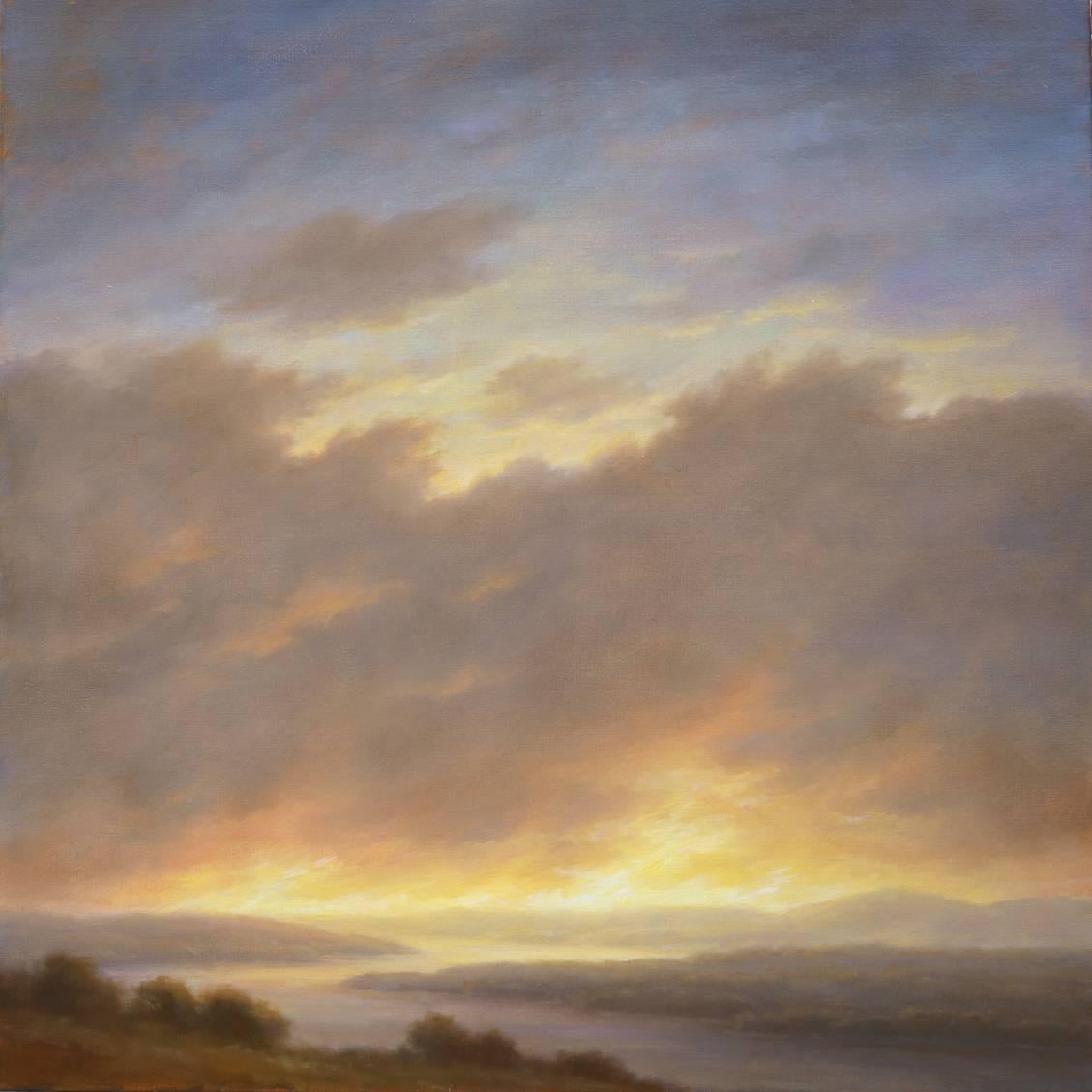 Jane Bloodgood-Abrams Landscape Painting - Revelation I (Hudson Valley Landscape Oil Painting in Hudson River School Style)