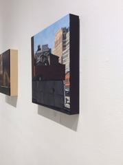 City Side (Modern Cityscape Oil Painting of Brooklyn Rooftops)