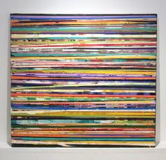 98 Horizon Lines (Modern Colorful Abstract Painting of Horizontal Stripes)