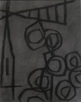 Ralph Stout Untitled 24 Modern Black Charcoal And Gray Abstract