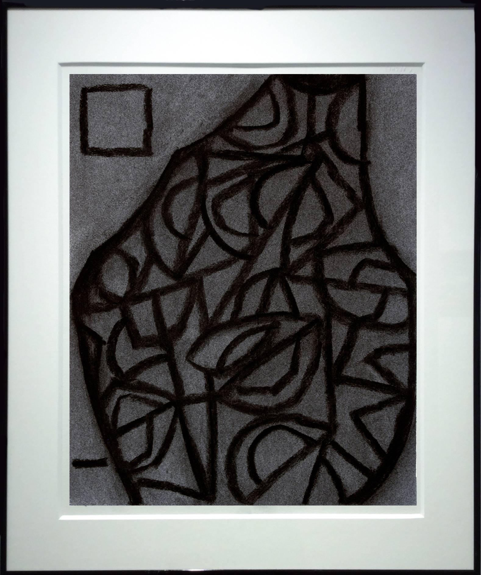 Sans titre 1 (Modern Black Charcoal & Gray, dessin abstrait de nature morte sur papier) - Art de Ralph Stout