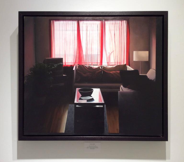 Eileen Murphy Living Room (Contemporary Photo Realist Oil Painting of