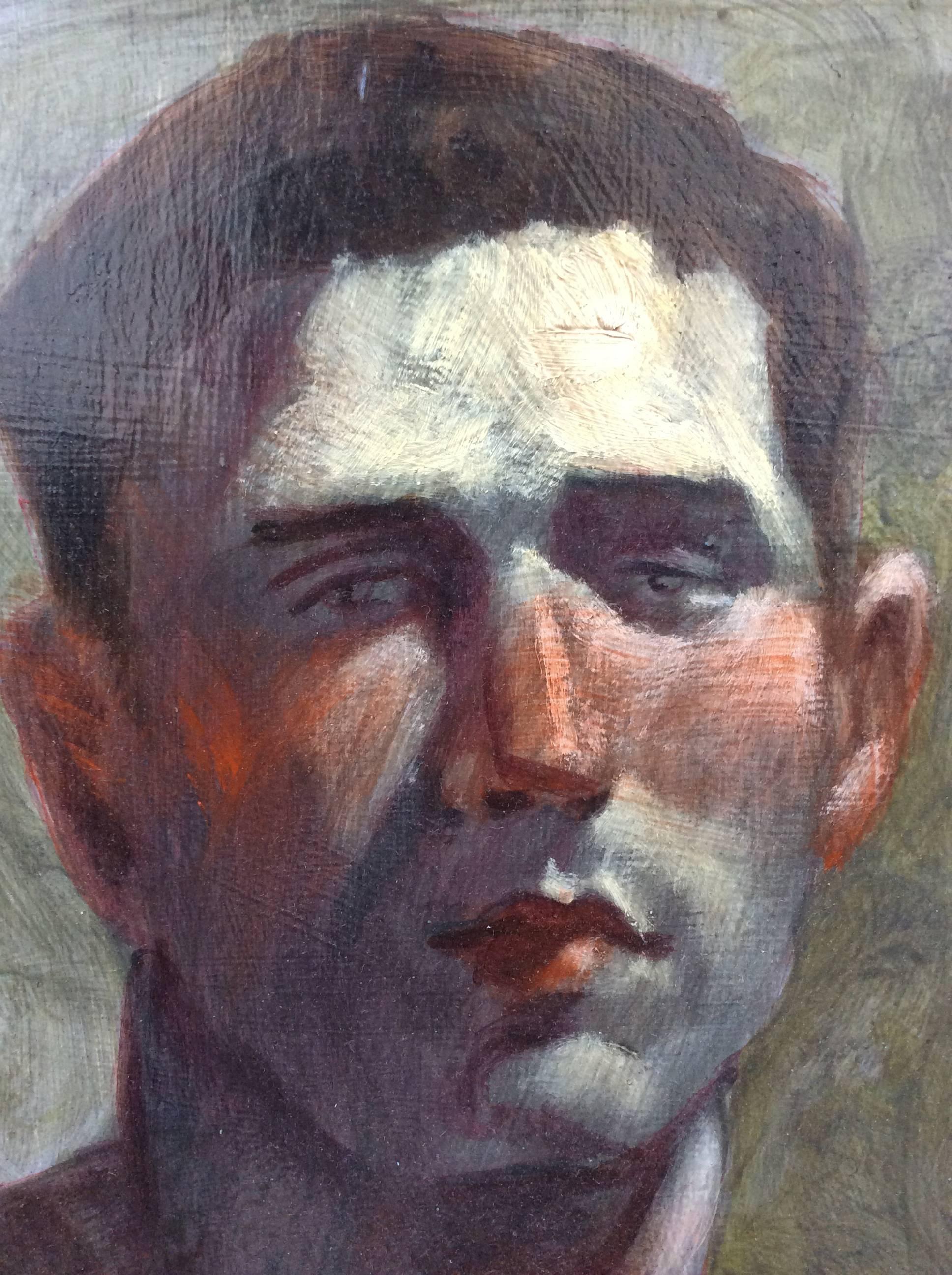Portrait of a Male Figure (Original Oil by Bruce Sargeant aka Mark Beard) 1