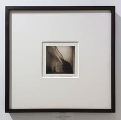 Staircase (Square, Sepia Toned Vintage Photograph of a Spiral Staircase)