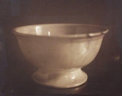 Stoneware Bowl (Small Sepia Toned Still Life Photograph of White Ceramic Bowl)
