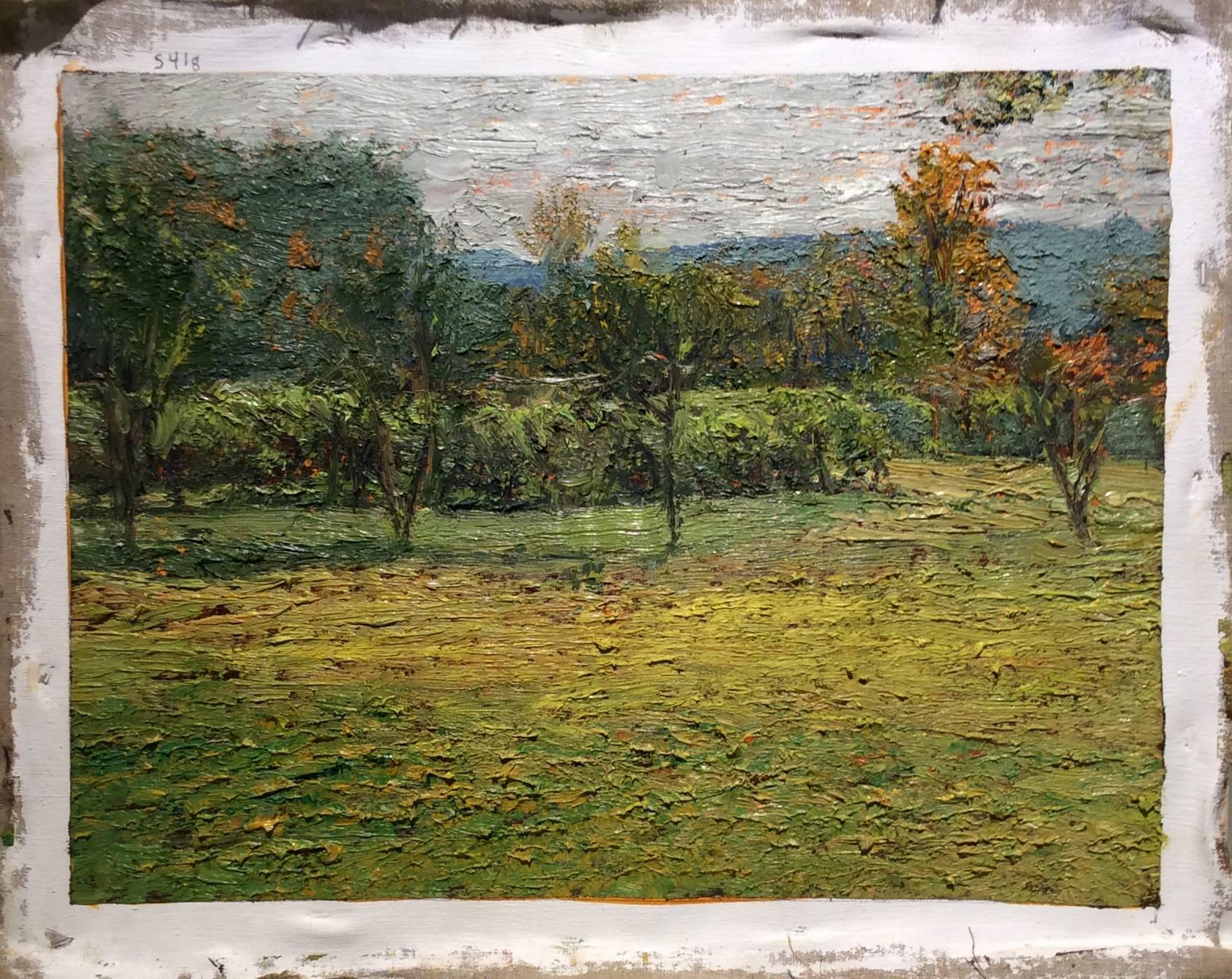 #5418 Washington County Vineyard (Impressionistic Green Country Landscape) - Painting by Harry Orlyk