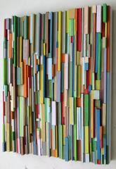 Tutti-Frutti (Colorful Abstract Three Dimensional Wood Wall Sculpture)