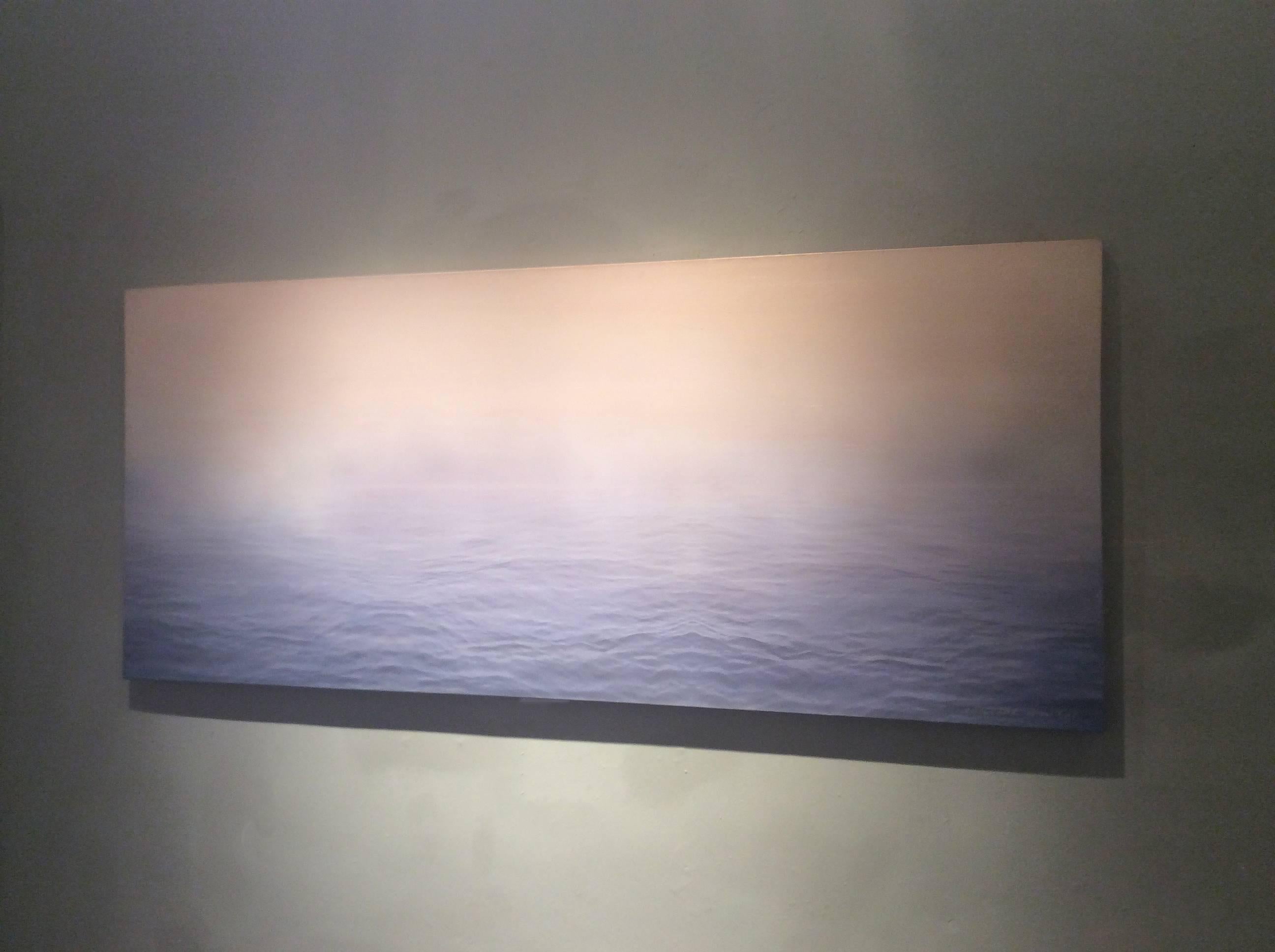 Horizon Fields I: Modern Horizontal Blue Ocean & Sunlit Sky Photograph on Canvas 2