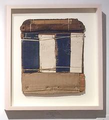 Untitled Blue & White (Abstract Mixed Media Construction in Neo-Dada Style)