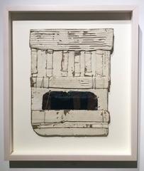 Untitled White (Abstract, Framed Mixed Media Construction in Neo-Dada Style)