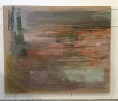 Sayan Terrace (peinture abstraite contemporaine sur lin brut)