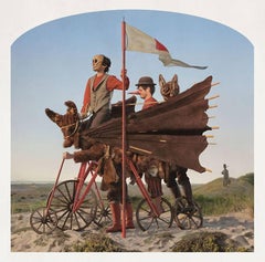 The Jolly Company (Photographie surréaliste moderne d'hommes dans un paysage en sable)