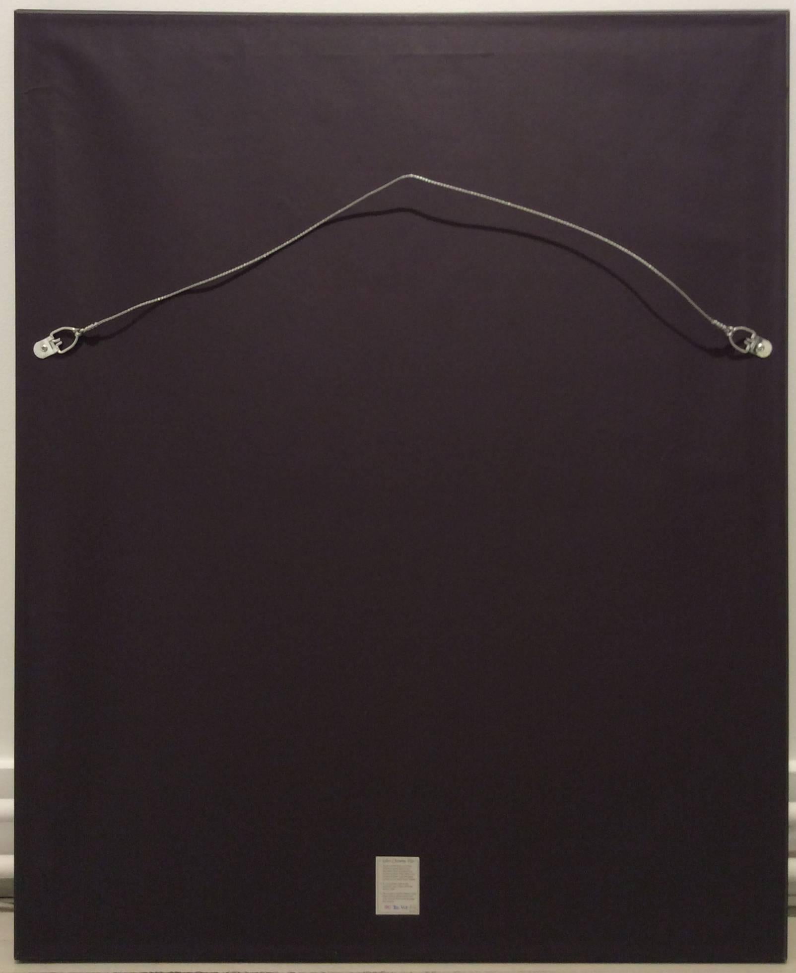 Sans titre n° 32 (D'un dessin abstrait moderne aux lignes vives noires et grises dans un cadre noir) en vente 2