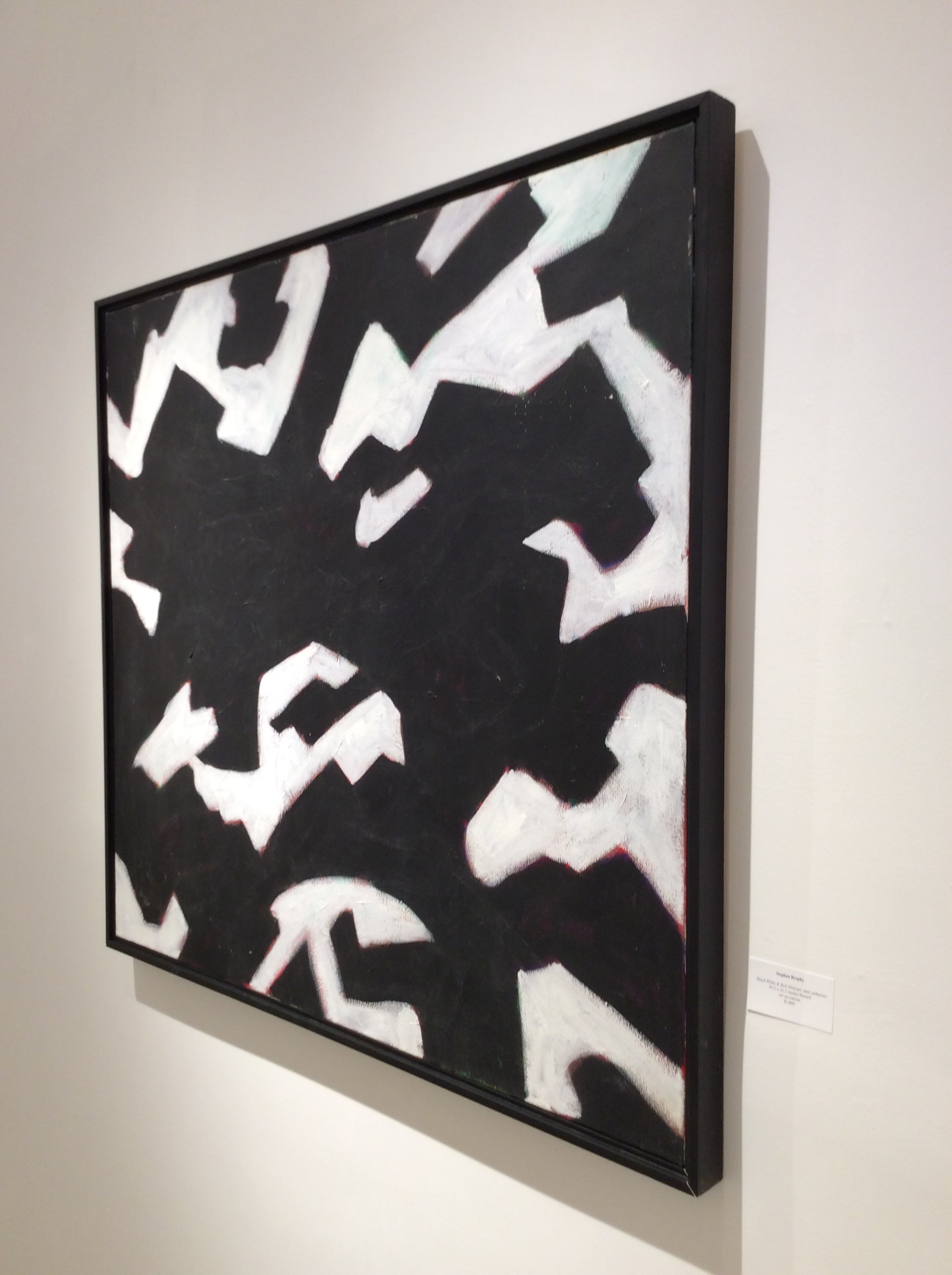 Stephen Brophy Black White And Red Abstract Modern Graphic Oil