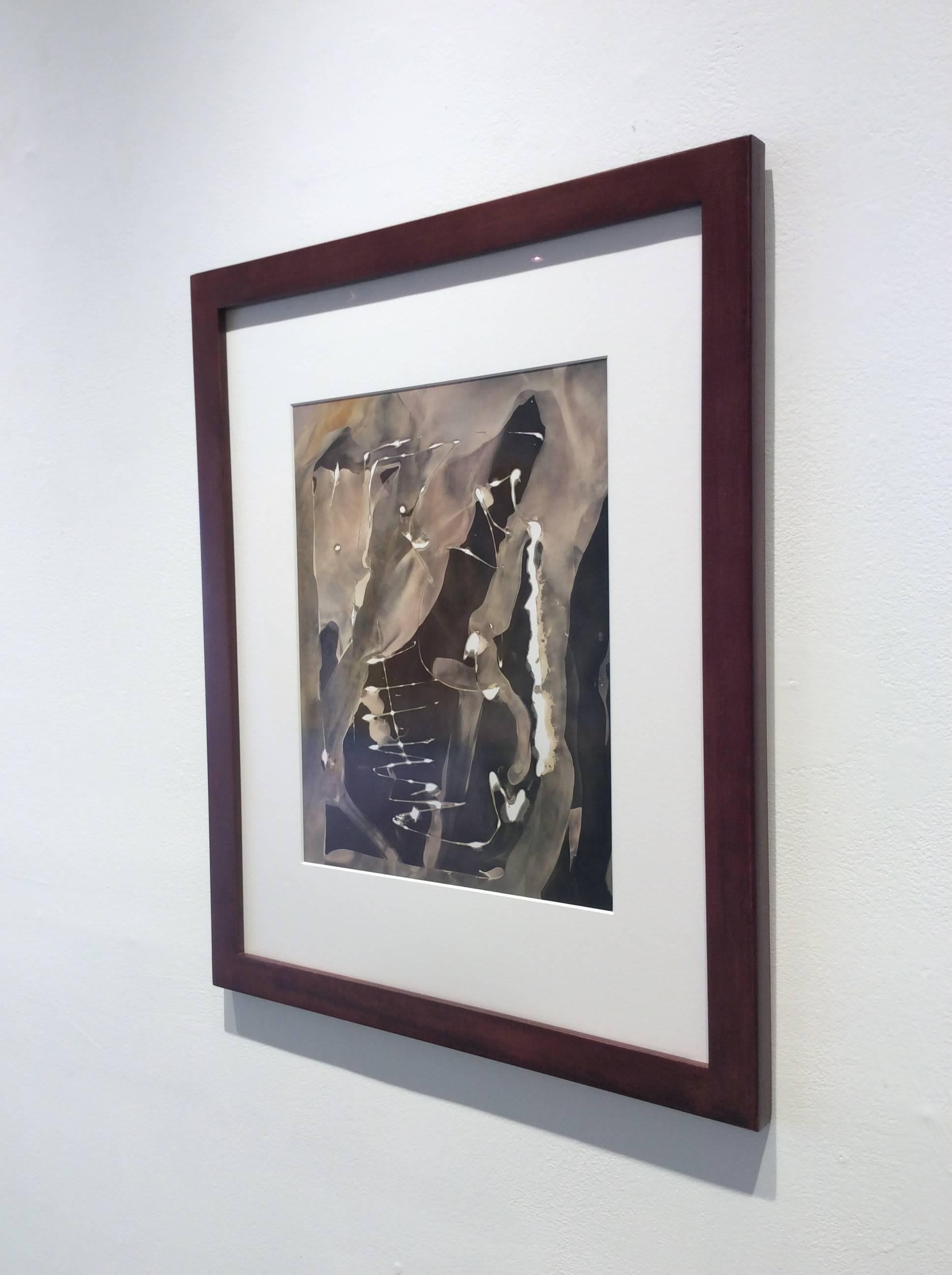 In memoria di #12 (Monoprint astratto) - Abstract Photograph Nero di Birgit Blyth