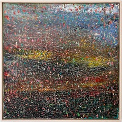 Il campo dall'altra parte della strada: pittura espressionista astratta con gesso