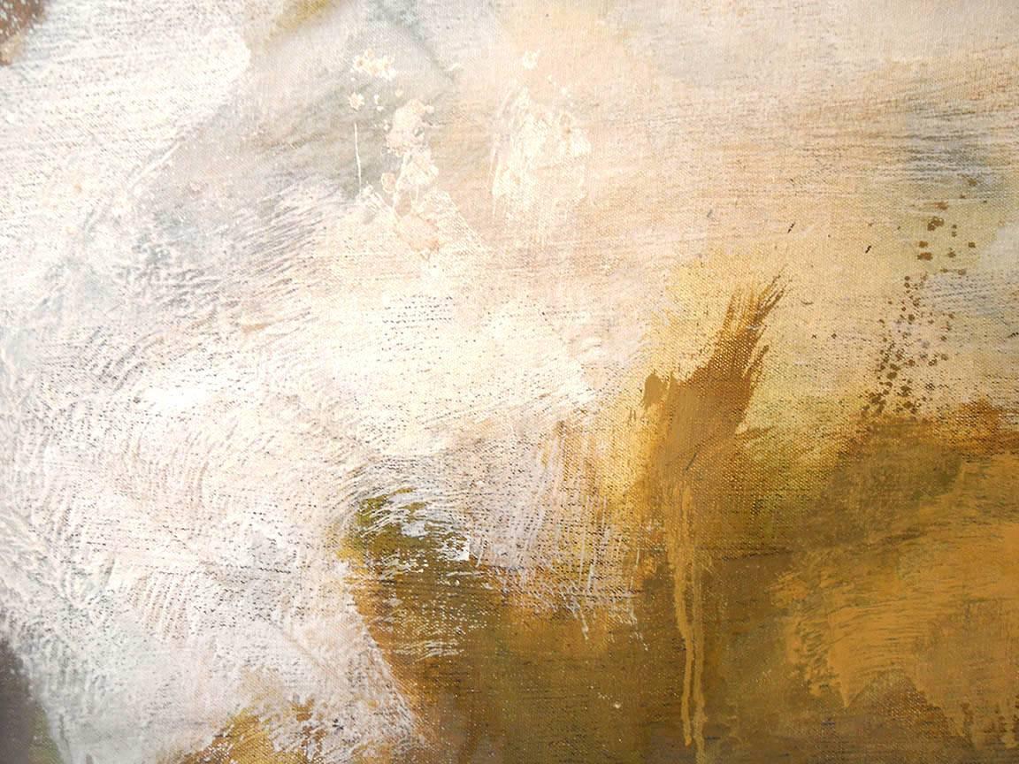 Dark Storm, Fan Painting #6 (Pittura astratta contemporanea con tavolozza scura) - Abstract Painting Nero di Christopher Engel