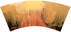 Used Dreamer (Contemporary, Abstract Painting in Earth Toned Brown Palette)