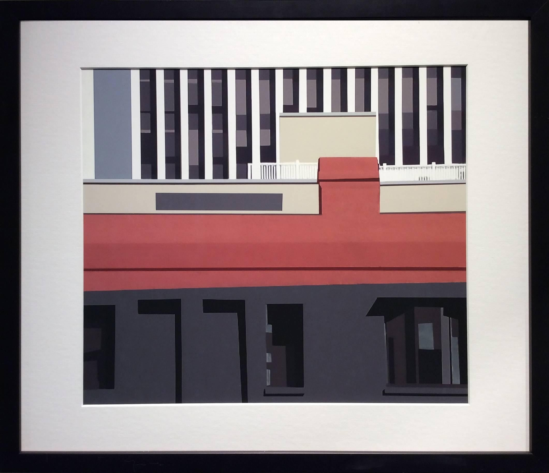 Building (Modern Abstracted Inkjet Print of Minimalist Architecture) - Photograph by Stephanie Blumenthal