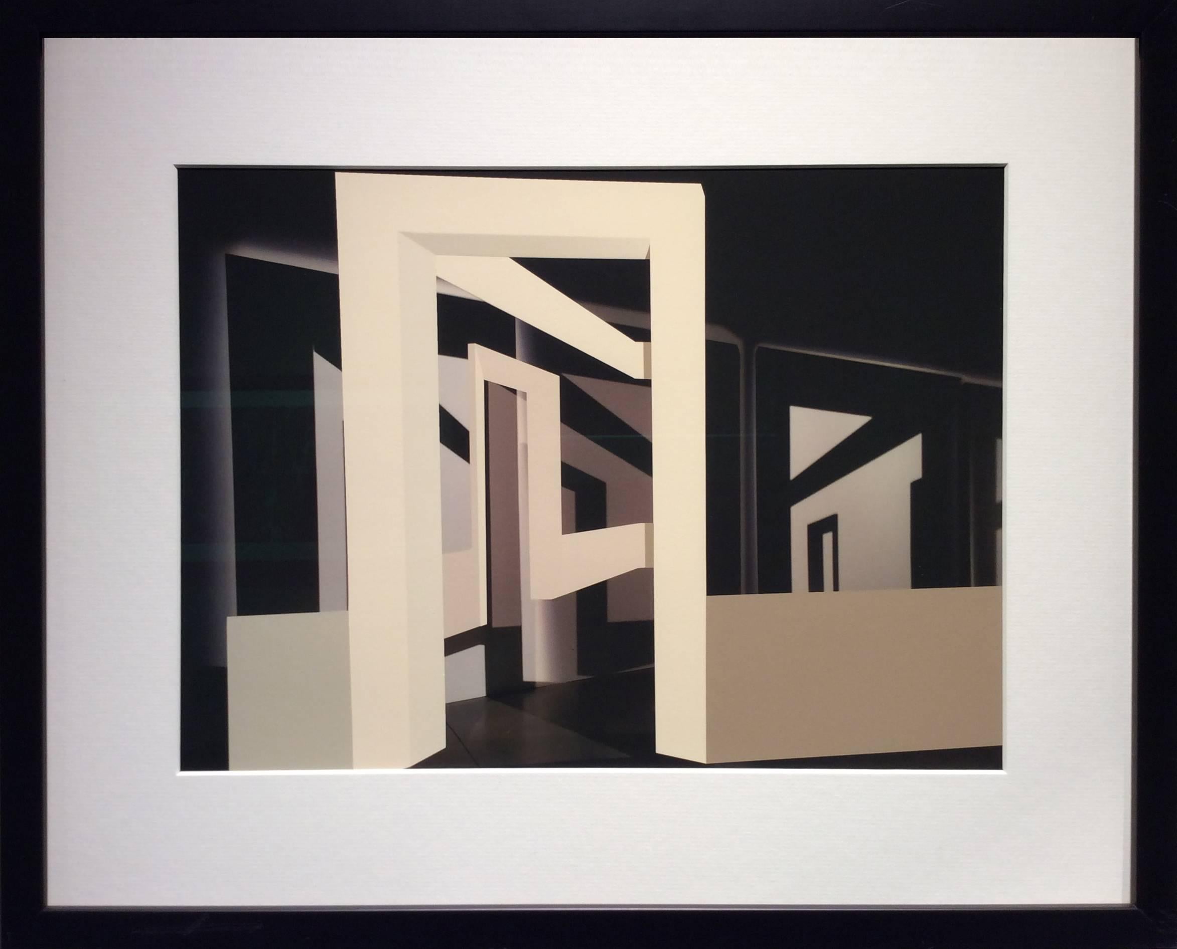 Many Arches (Contemporary Minimalist Architectural Inkjet Print in Black Frame) - Photograph by Stephanie Blumenthal