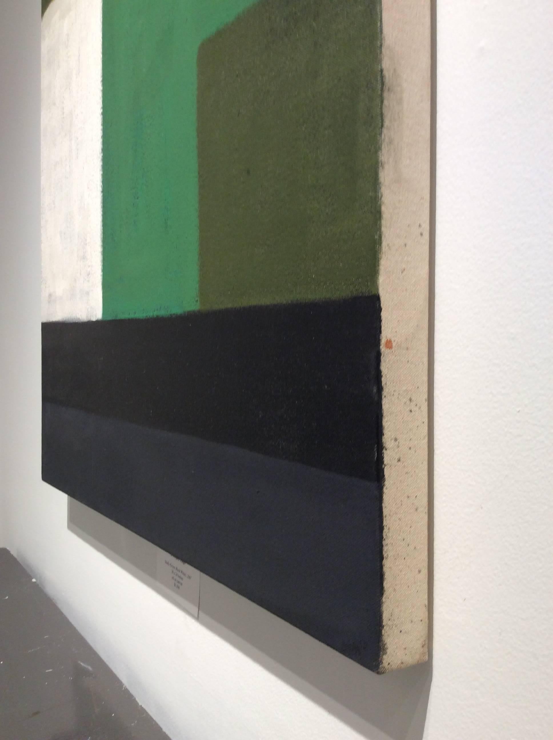 black and green painting