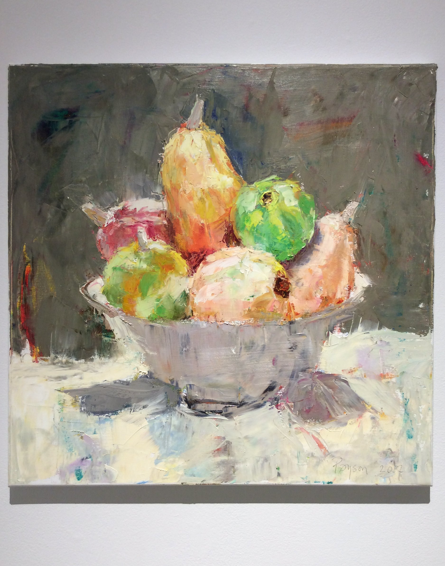Fruit Bowl Still Life Ii Square Still Life Oil Painting On Canvas