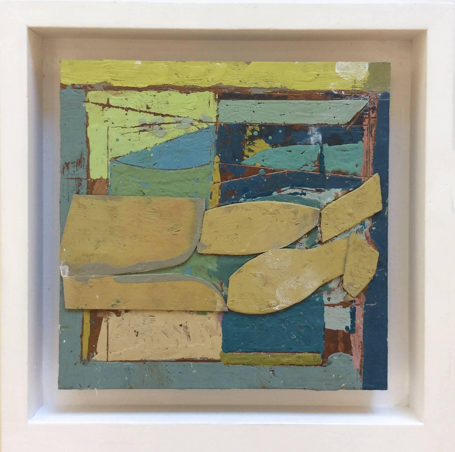 Nude on Green Sheets No. 2 (Abstract Encaustic Painting on Wood in Earth Tones) - Mixed Media Art by James O'Shea