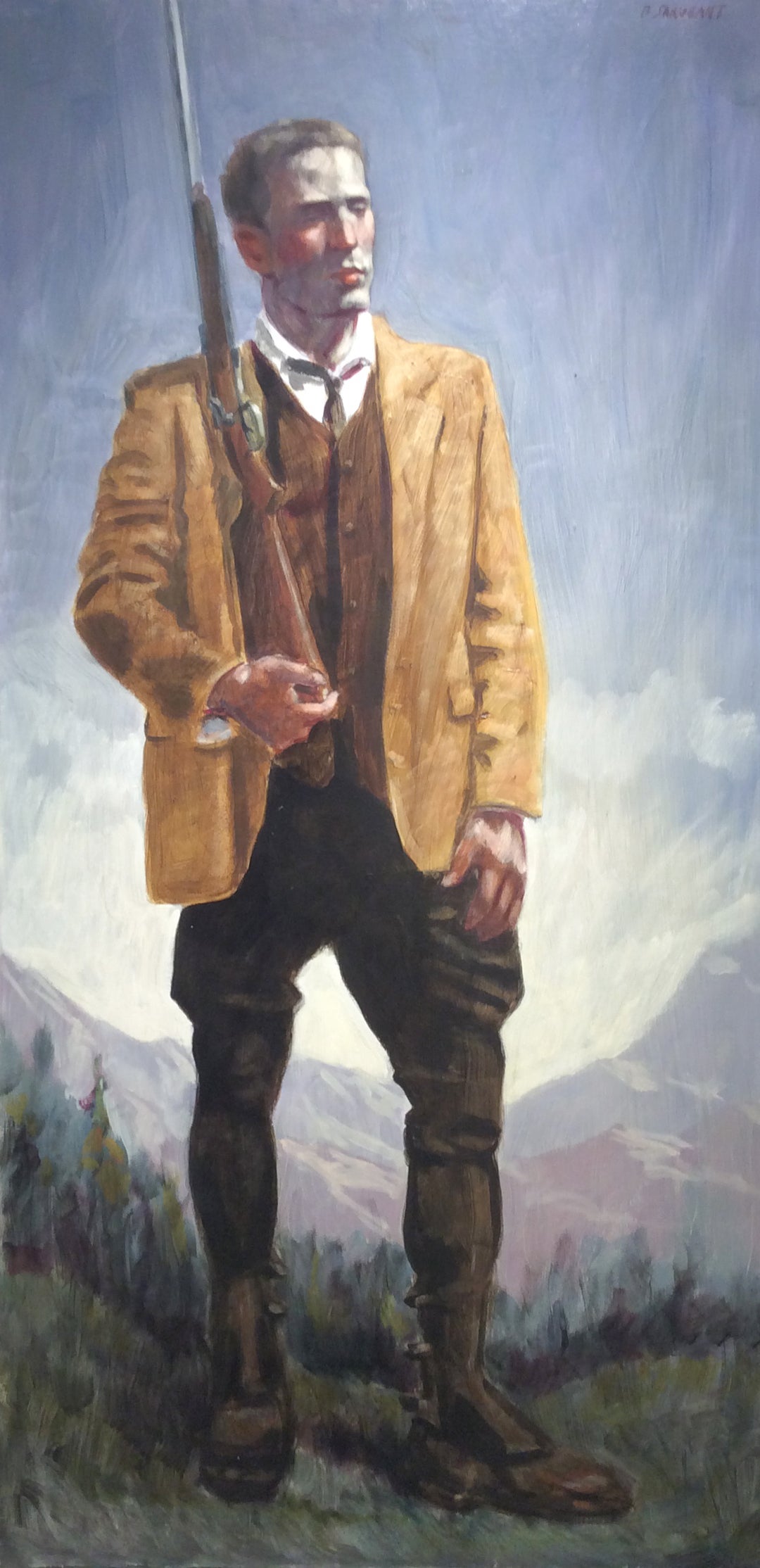 Mark Beard Nude Man On Rock (Figurative Oil Painting Mark Beard Nude Man On Rock (Figurative Oil Painting