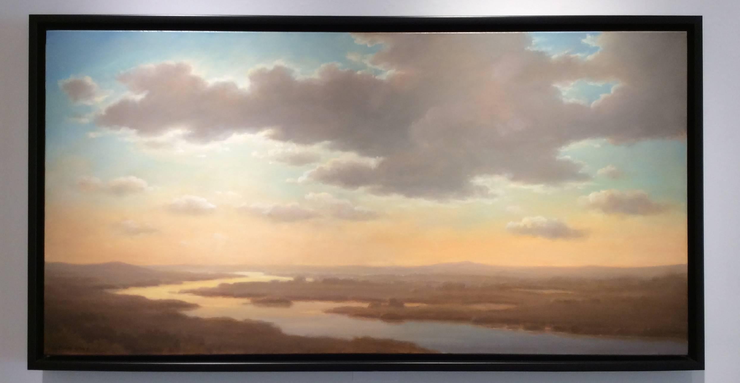 Above the Valley: Landscape Oil Painting of Sunset of the Hudson River Valley 1