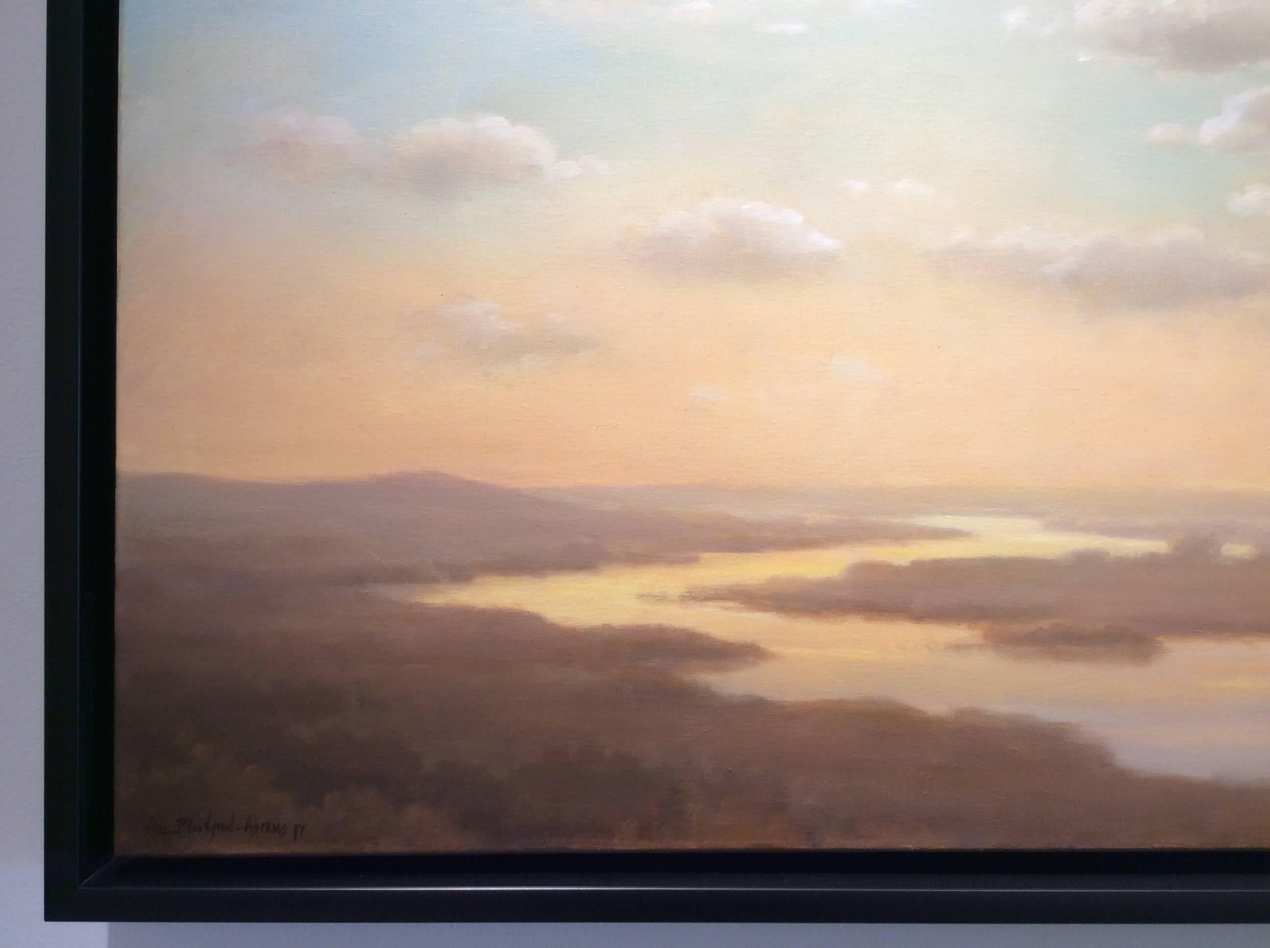 Above the Valley: Landscape Oil Painting of Sunset of the Hudson River Valley 3