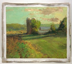 #5507 Paul's Barn: Impressionist Style Landscape Oil Painting of Country Farm