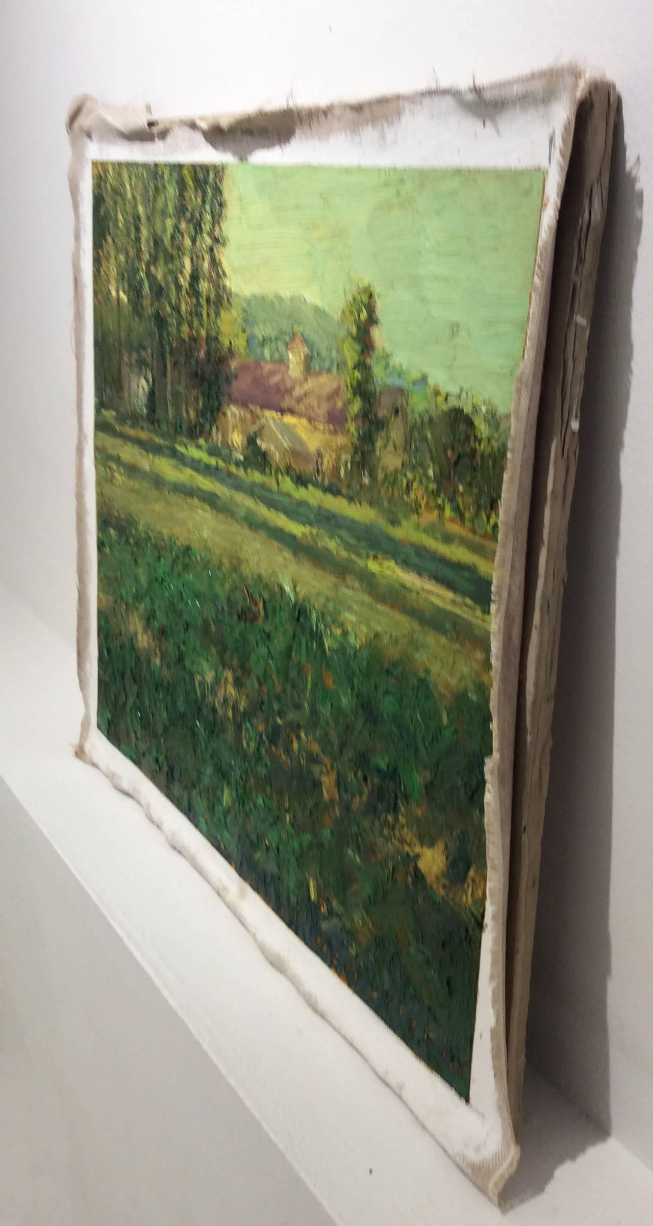 #5512 Erinnerung an Warren:  Impressionistische Landschaft, Ölgemälde eines ländlichen Feldes (Impressionismus), Painting, von Harry Orlyk