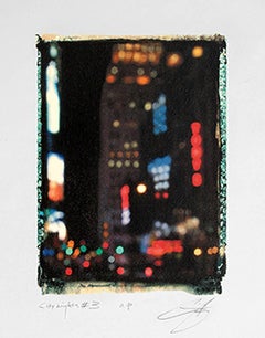 City Lights #3 (Small Heat Transfer Print of NYC Night Traffic)