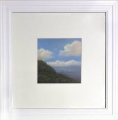 25 Series, No. 9: Catskill Mountain Pastel Landscape Drawing on Paper, Framed