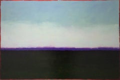 Level Best (Color Field Abstract Landscape Painting in Blue and Violet)