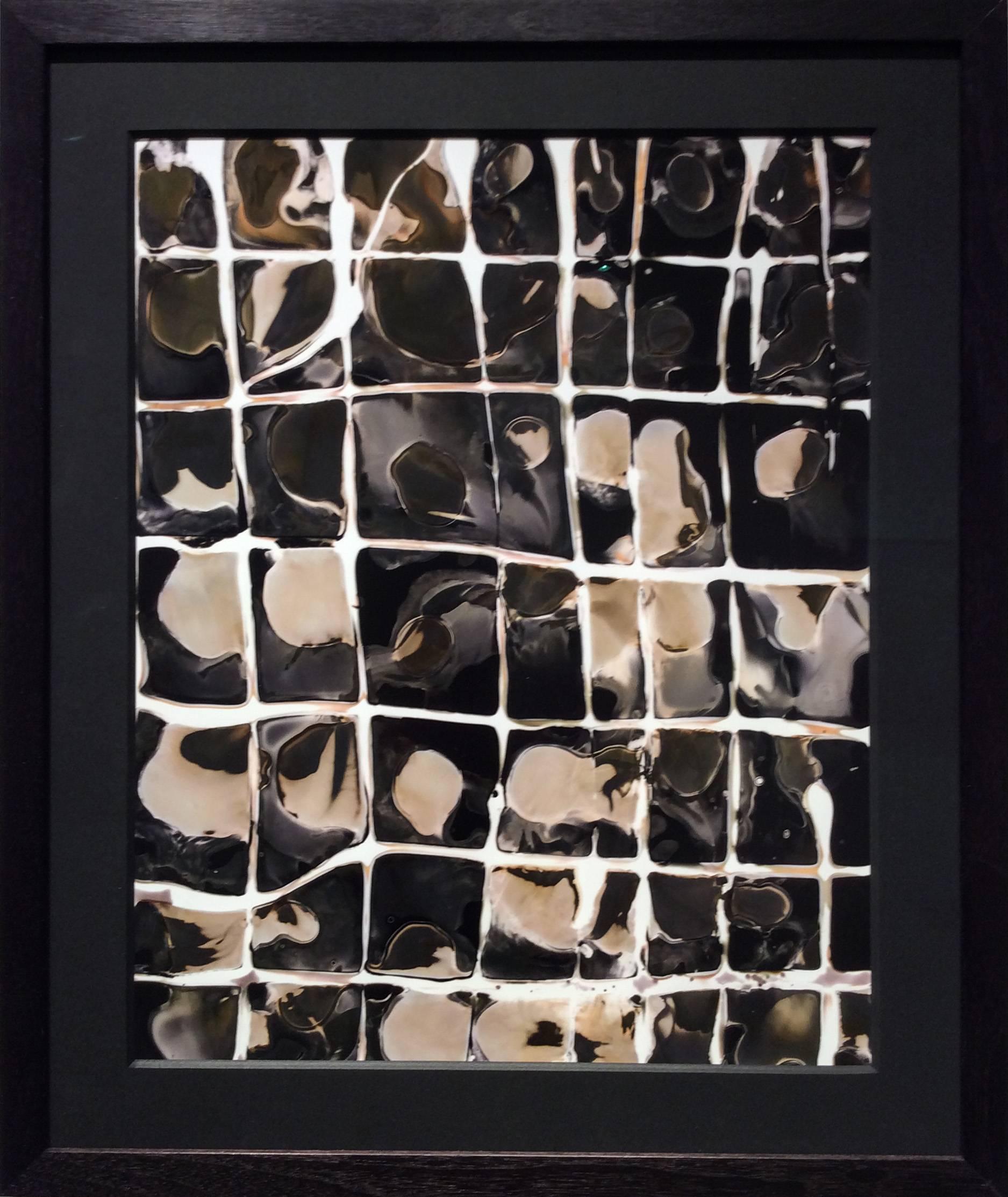 Birgit Blyth Abstract Photograph - No. 3, Cubes (Abstract Digital Photograph in Earth Toned Palette, Framed)