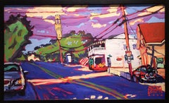 Monument at Fairland (Colorful Fauvist Style Cityscape Painting of Provincetown)