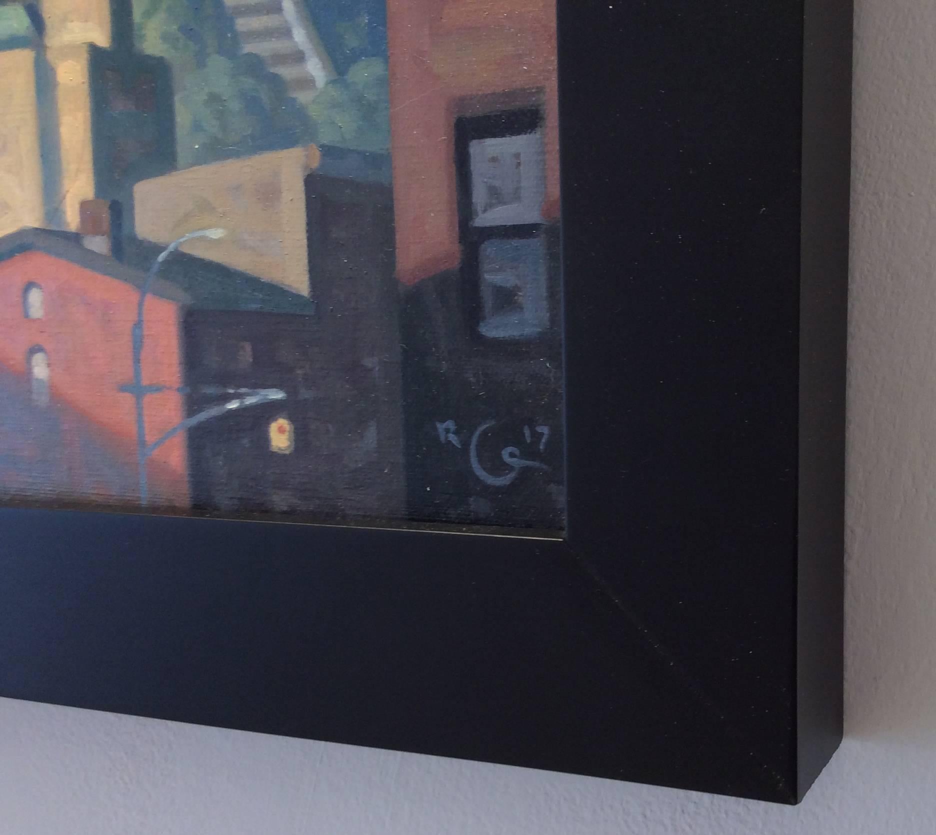 Ft. Greene Panorama, Study (Cityscape Oil Painting of Brooklyn Skyline) 4